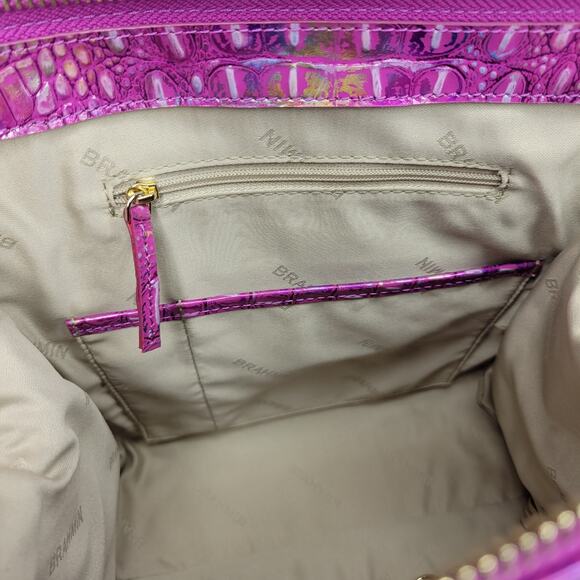 BRAHMIN Small Caroline Azalea Mini Melbourne Genuine Leather Hologram NWT - Picture 12 of 16